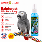 Kings Cages Blue Rainforest Mist Bath Spray for African Greys 8oz