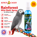Kings Cages Blue Rainforest Mist Bath Spray for African Greys 8oz