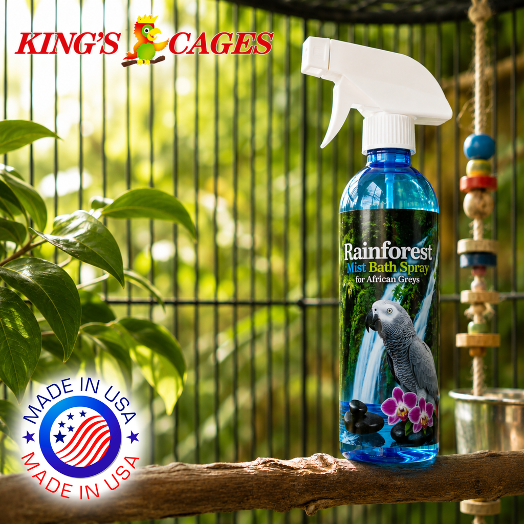 Kings Cages Rainforest Mist 17oz Bath Spray African Greys