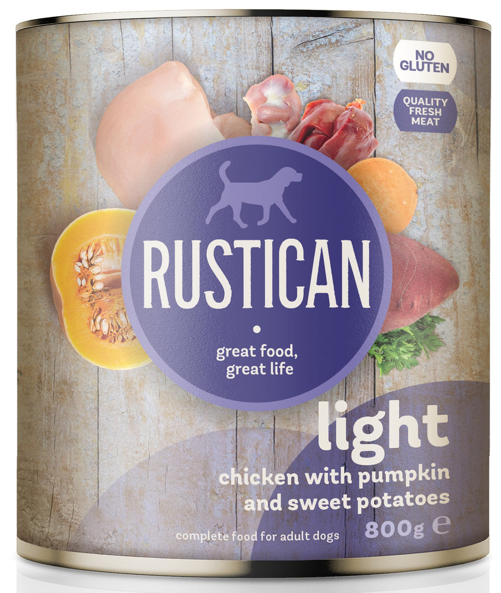 RUSTICAN Light Piletina s bučom i batatom, monoproteinska hrana, bez glutena,