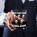 Best Dad Ever Hands Down - Personalized Whiskey Glass