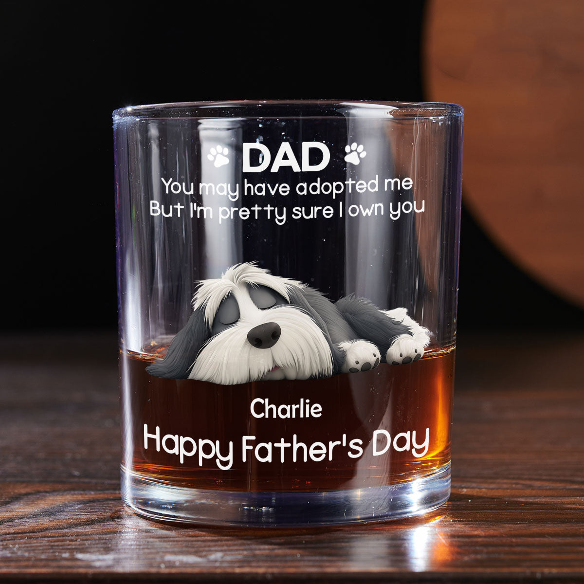 I Own You For Sure - Personalized Whiskey Glass