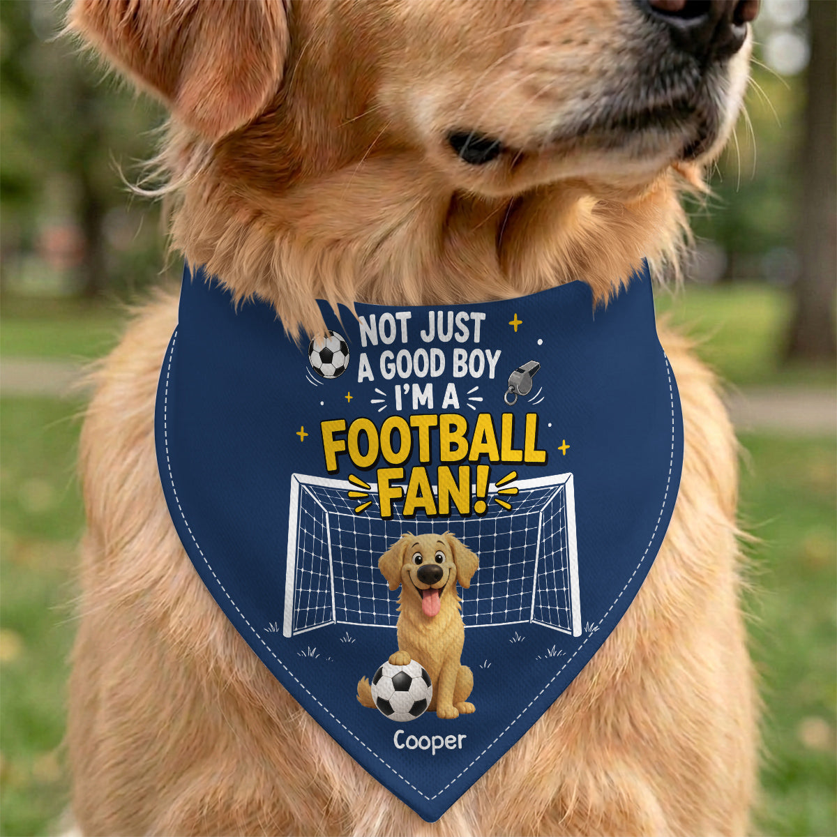 Football Fan - Personalized Pet Bandana