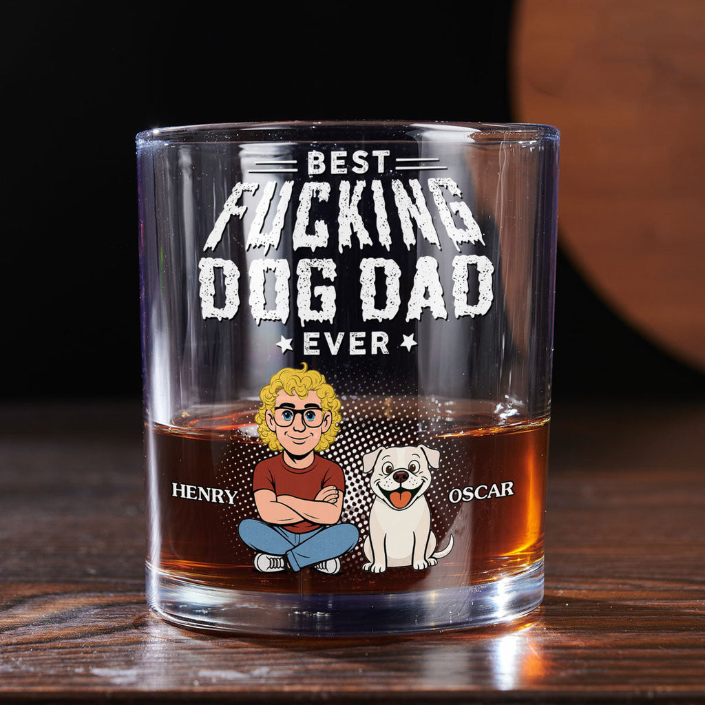 Dog Dad Champion - Personalized Whiskey Glass