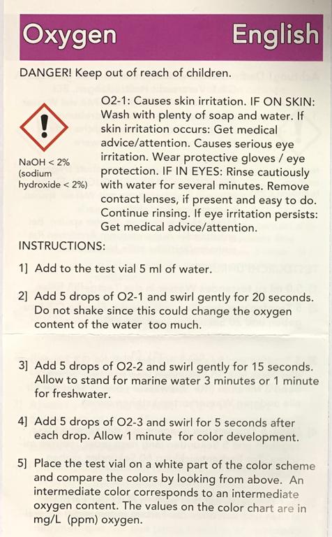 SALIFERT Oxygen Profi Test kit for saltwater (O2)