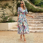 😍Summer Hot Sale 49% Off🔥Modern fashion waist V-neck cozy dress