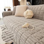Waterproof One-Piece Cozy Flannel Sofa Protection Non-Slip Couch Cover