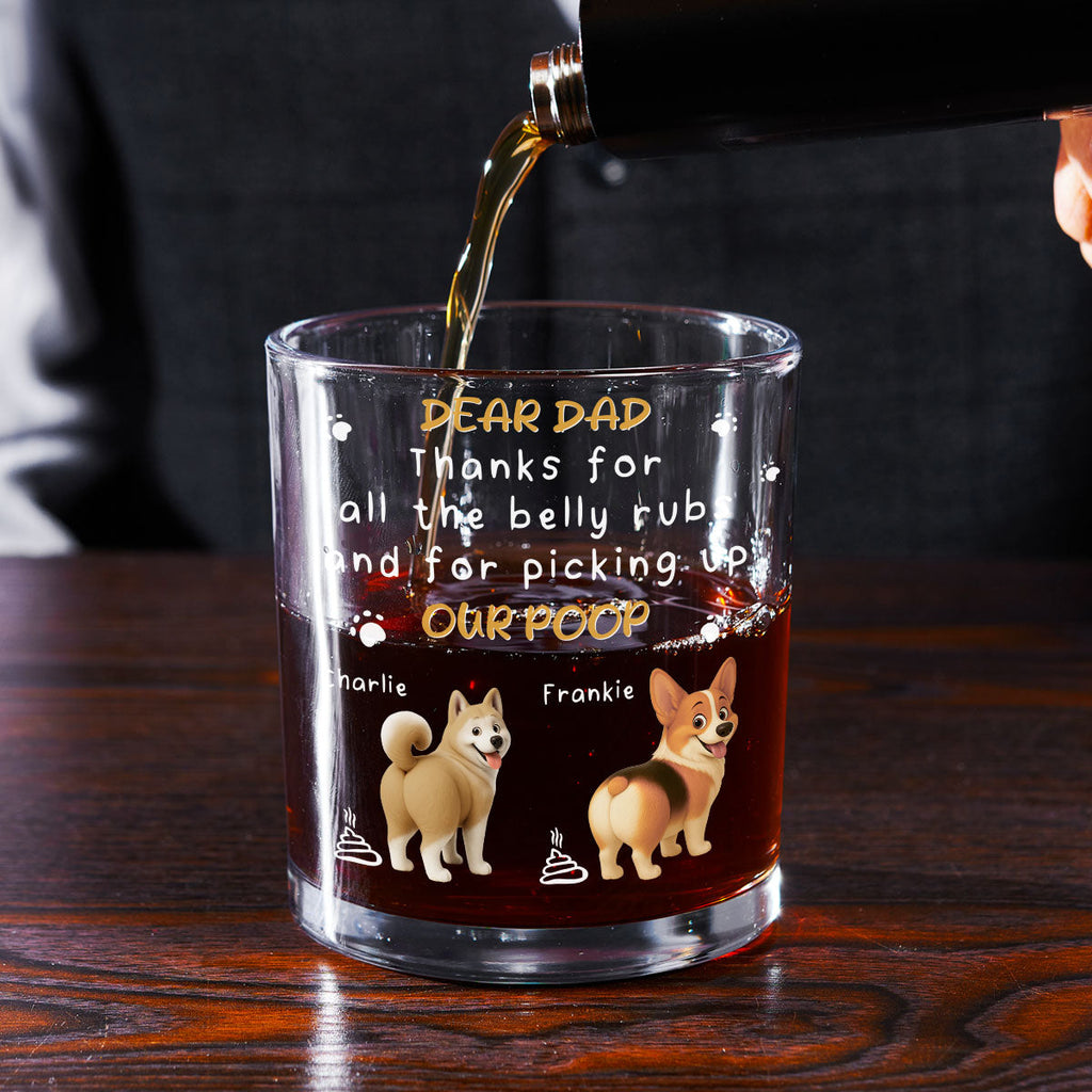 Thanks For All Dad - Personalized Whiskey Glass