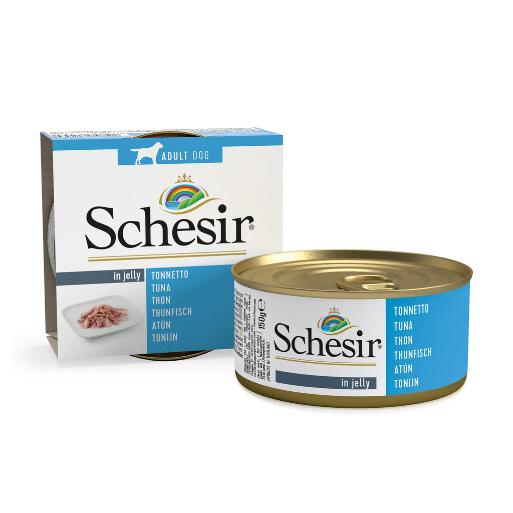 Schesir - Complementary Wet Food for Adult Dogs - Tuna in Jelly 150g