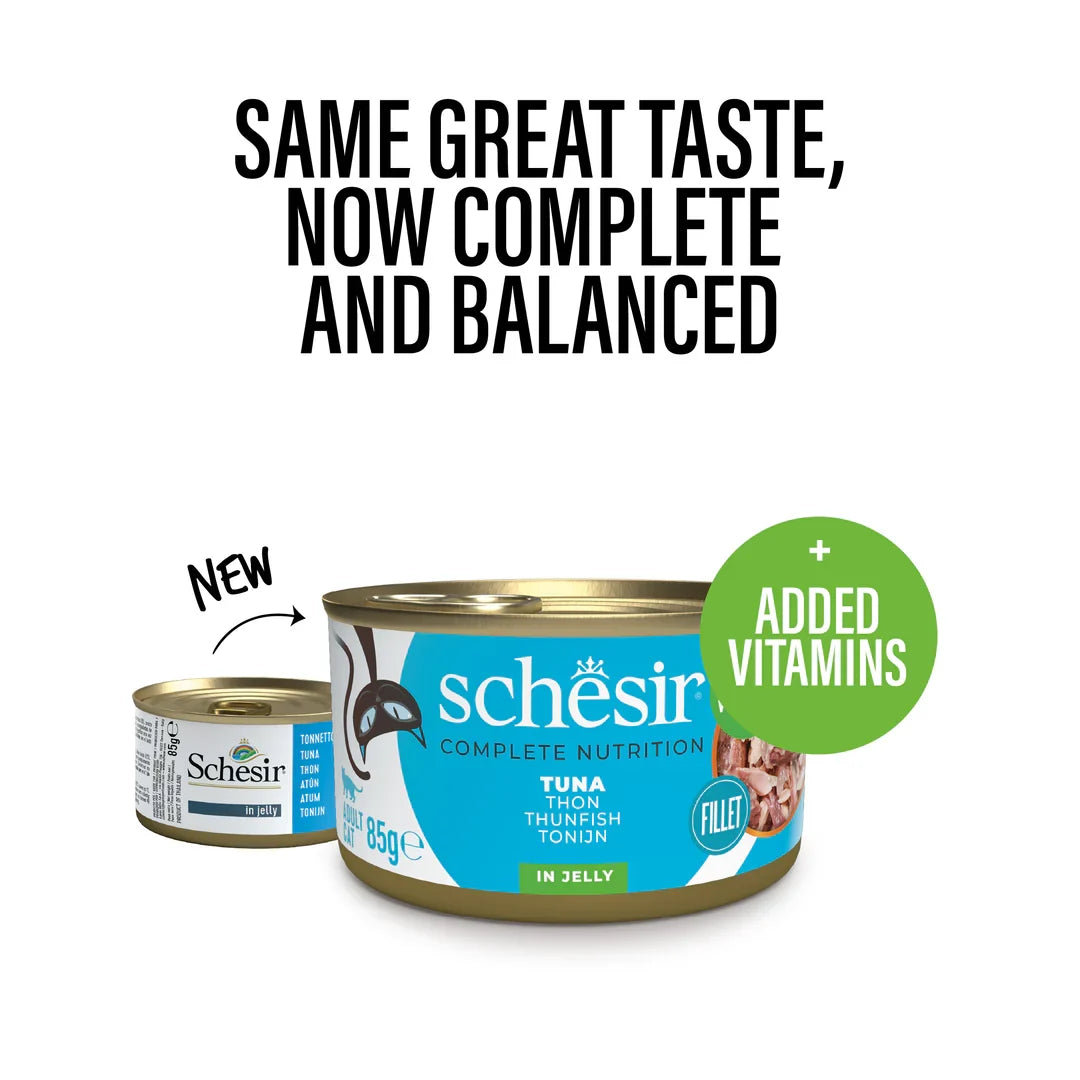 Schesir - Complete Wet Food for Adult Cats - 010 Tuna In Jelly 85g