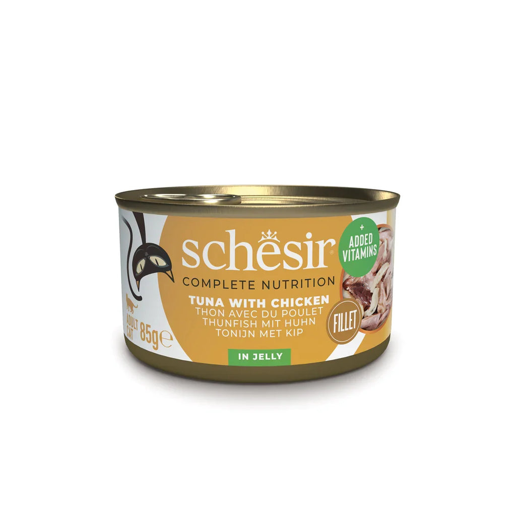 Schesir - Complete Wet Food for Adult Cats - 012 Tuna with Chicken In Jelly 85g