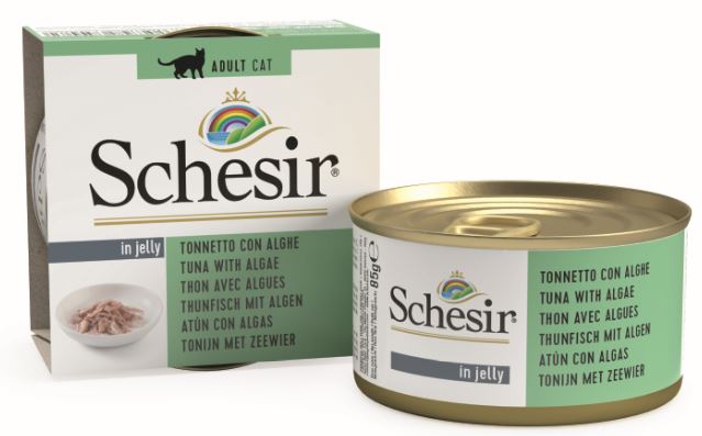 Schesir - Complete Wet Food for Adult Cats - Tuna with Algae in Jelly 85g*
