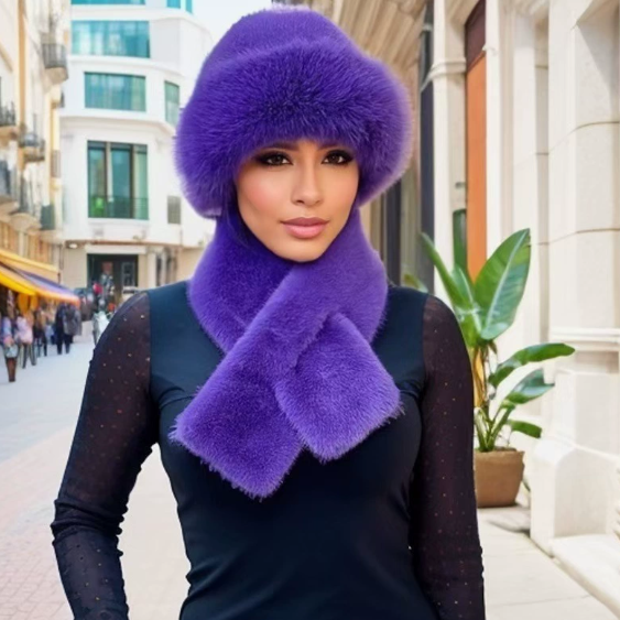 🎅CHRISTMAS SALE 70% OFF!🔥Fluffy Fur Bucket Hat Warm Winter Hat + Free Matching Scarf (Only 29 Left)⏰