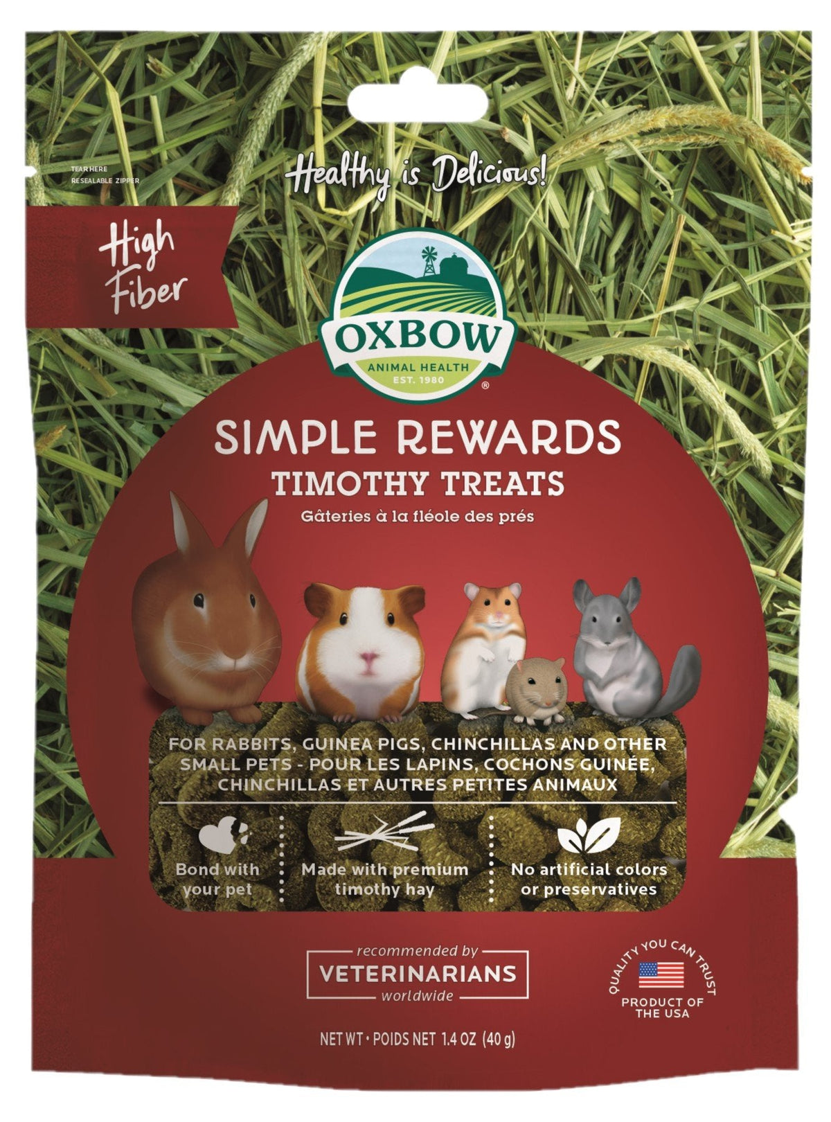 Oxbow Simple Rewards Timothy Treats 40g
