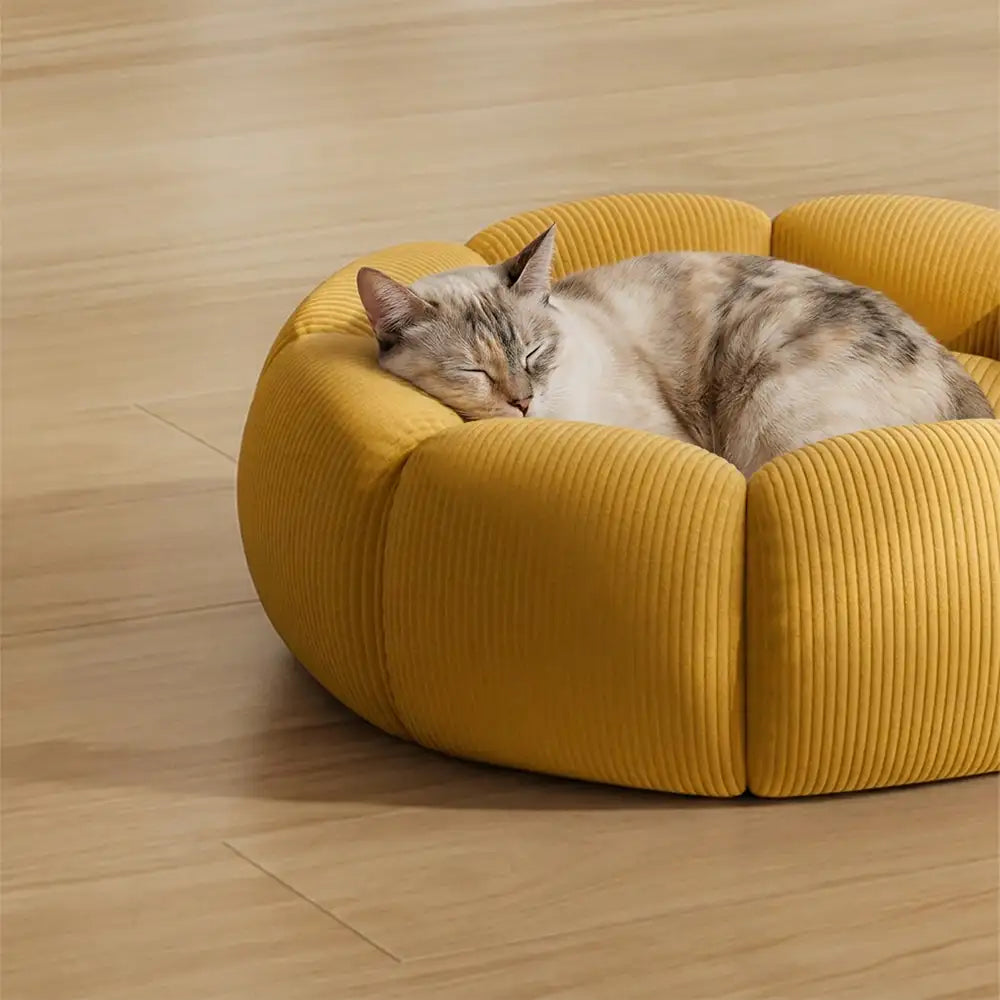 Soft Neck Support Washable Round Cat Bed Dog Bed