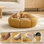 Soft Neck Support Washable Round Cat Bed Dog Bed