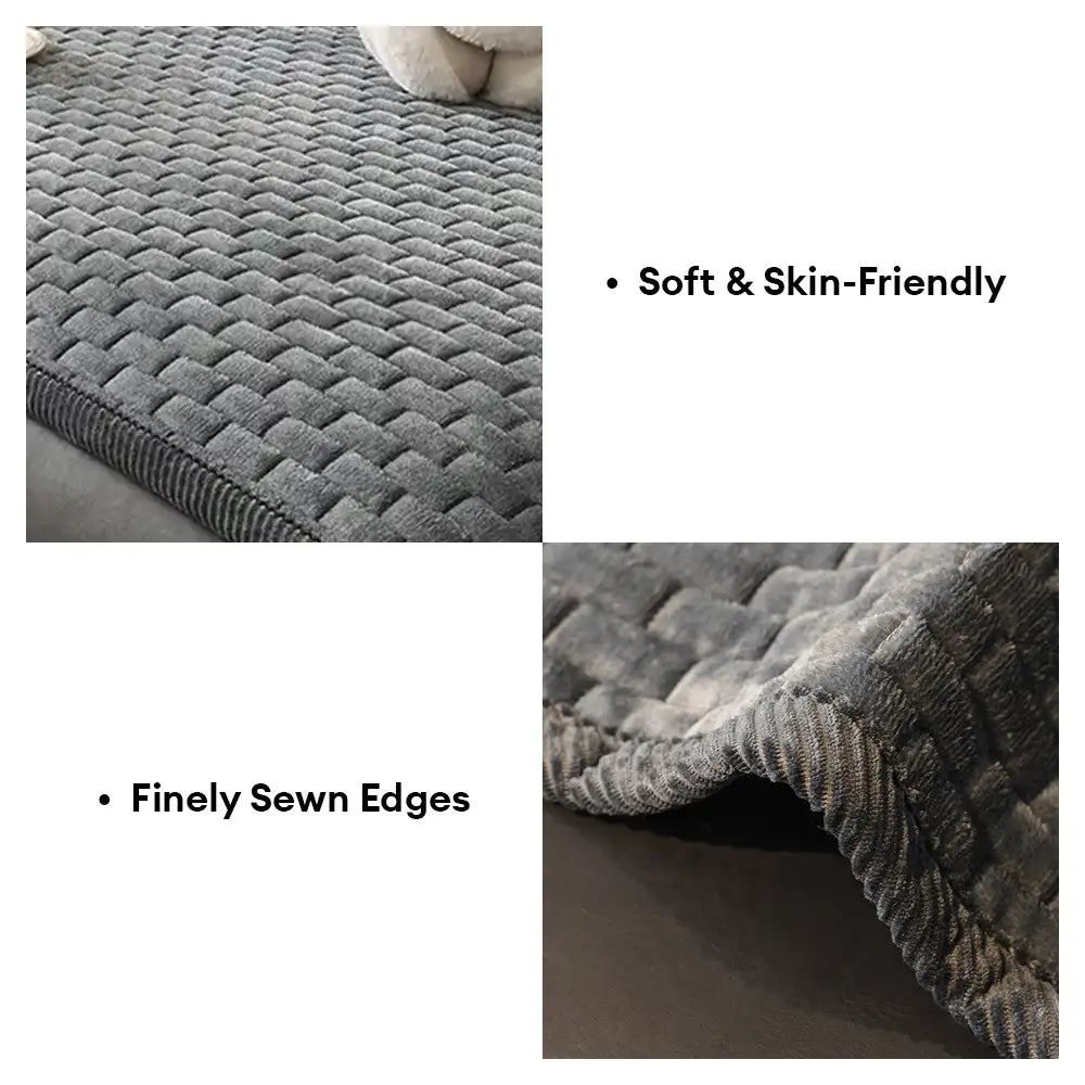 Soft Plush Scratch-Resistant Pet Mat One-Piece Non-Slip Couch Cover