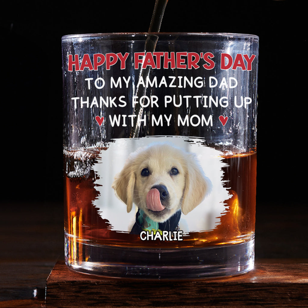 Putting Up With Photo - Personalized Whiskey Glass