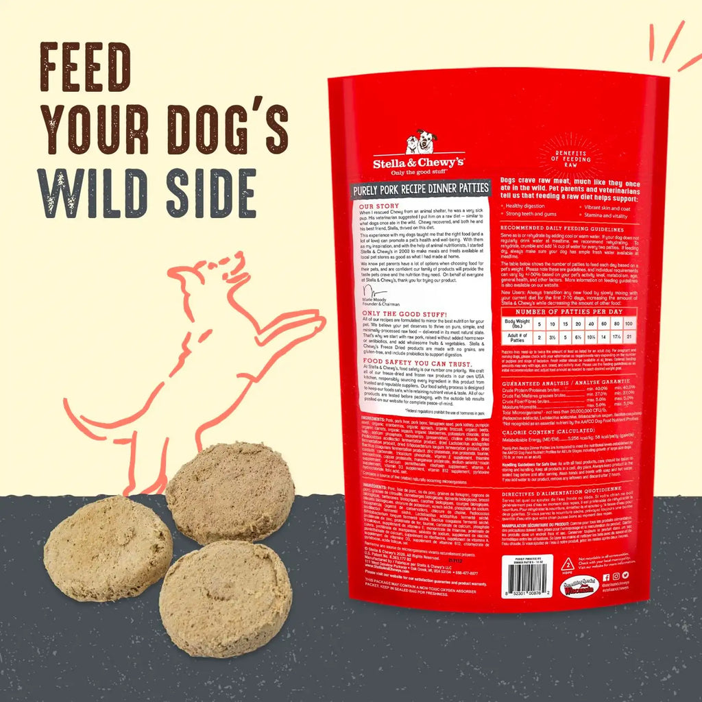 Stella & Chewy's - Freeze Dried Purely Pork Dinner Patties 14oz