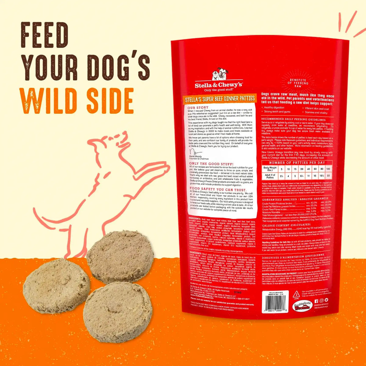 Stella & Chewy's - Freeze Dried Stella's Super Beef Dinner Patties