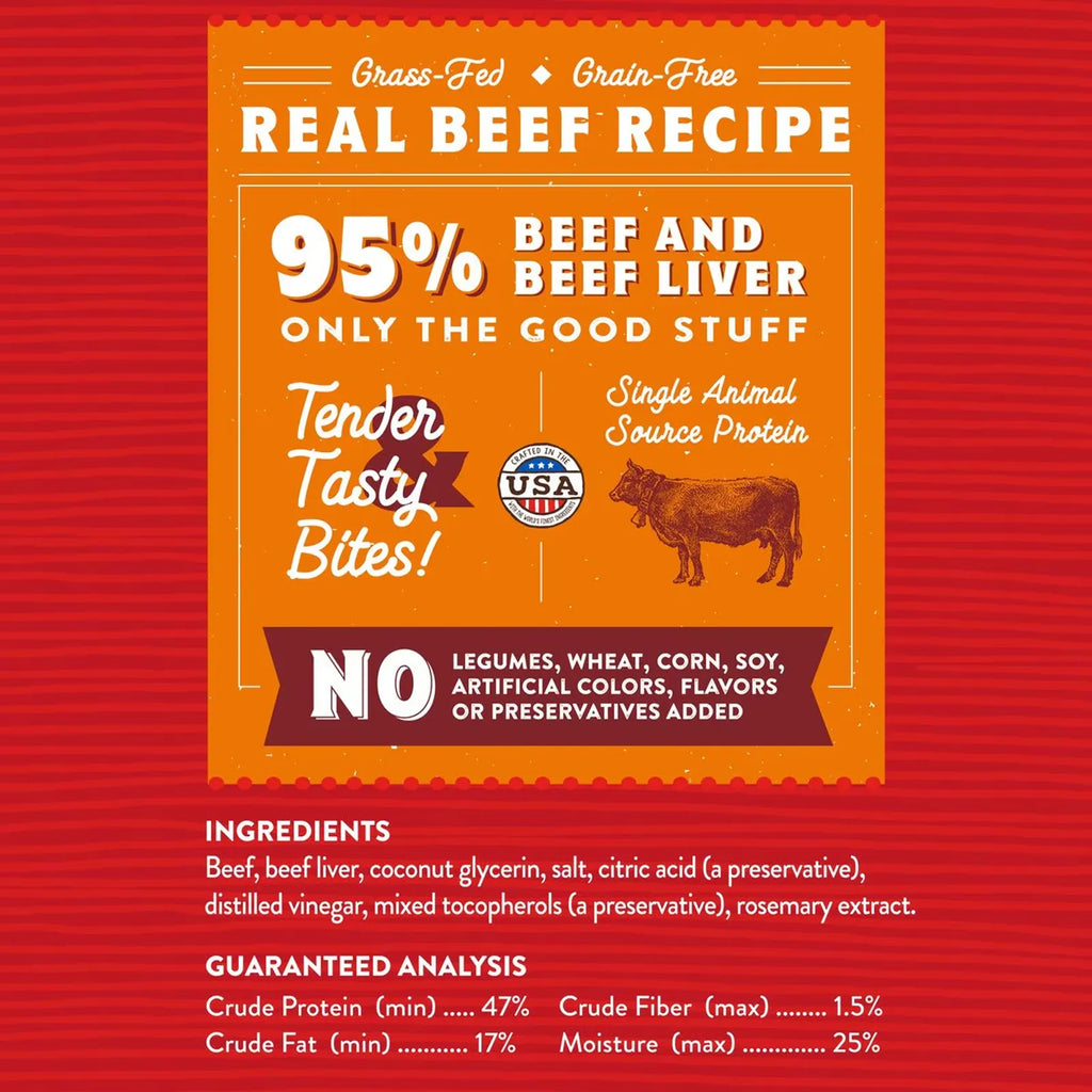 Stella & Chewy's - Just Jerky Bites Dog Treats - Real Grass-Fed Beef Recipe 6oz