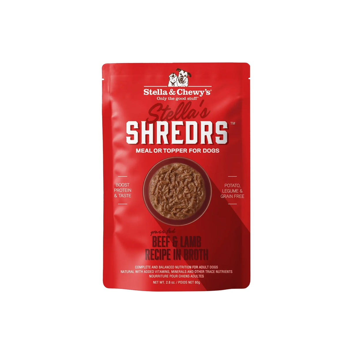 Stella & Chewy's - Stella's Shredrs For Dogs - Beef & Lamb Recipe in Broth