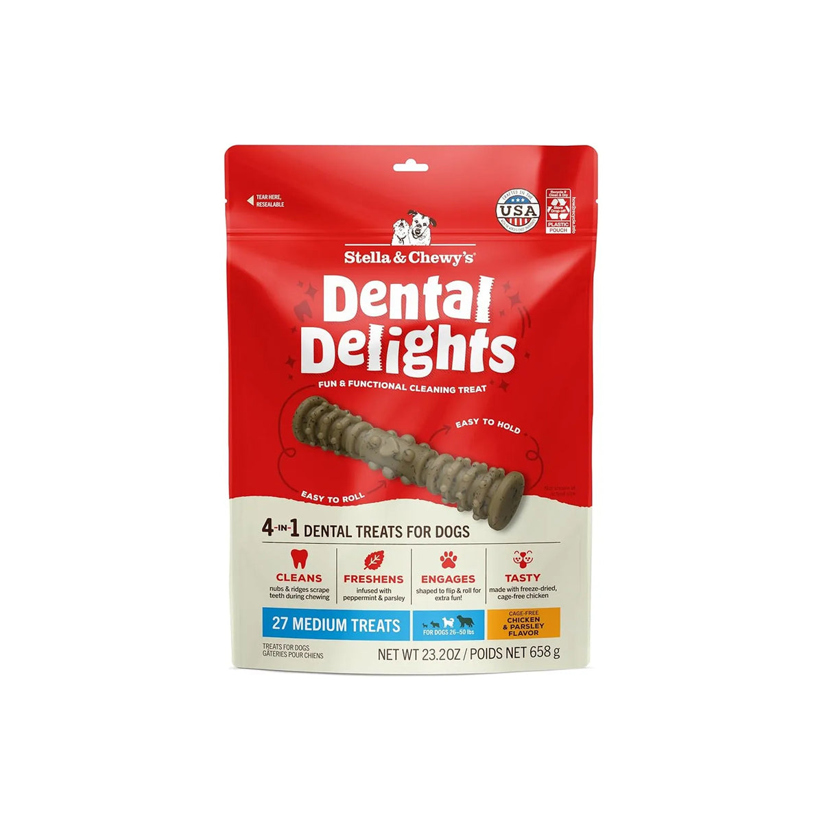 Stella & Chewy's Dental Delights for Dogs - Medium