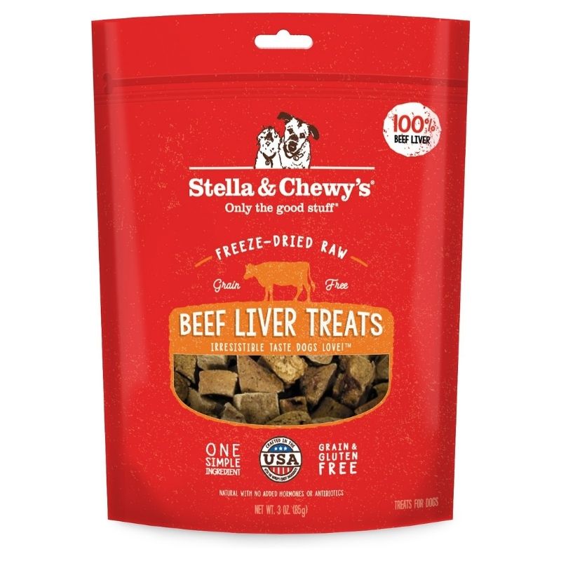 Stella & Chewy's Single Ingredients Freeze-Dried Raw Dog Treats - Beef Liver 3oz