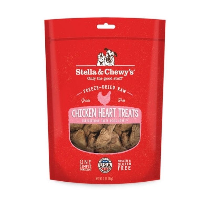 Stella & Chewy's Single Ingredients Freeze-Dried Raw Treats - Chicken Heart 3oz
