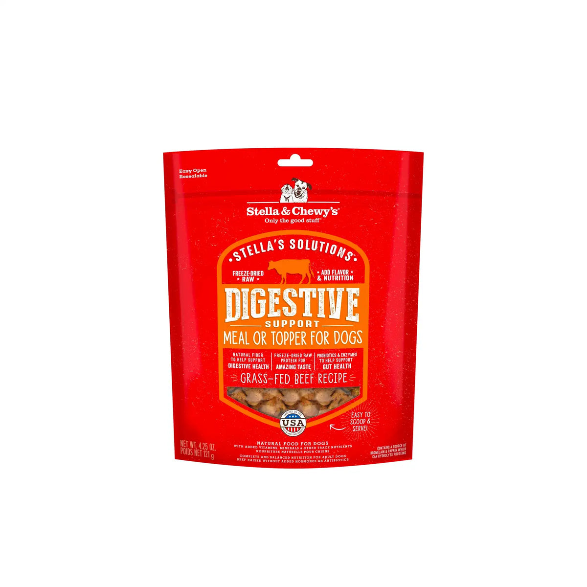 Stella's Solutions Digestive Boost Grass-Fed Beef Dinner Morsels for Dogs