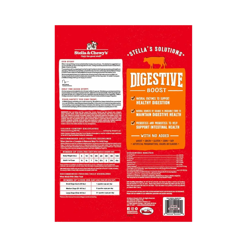 Stella's Solutions Digestive Boost Grass-Fed Beef Dinner Morsels for Dogs