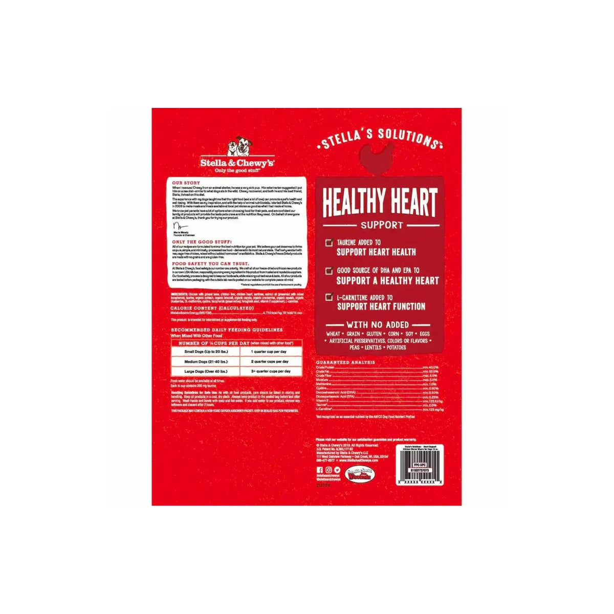 Stella's Solutions Healthy Heart Support Cage-Free Chicken Dinner Mixers for Dogs 13oz