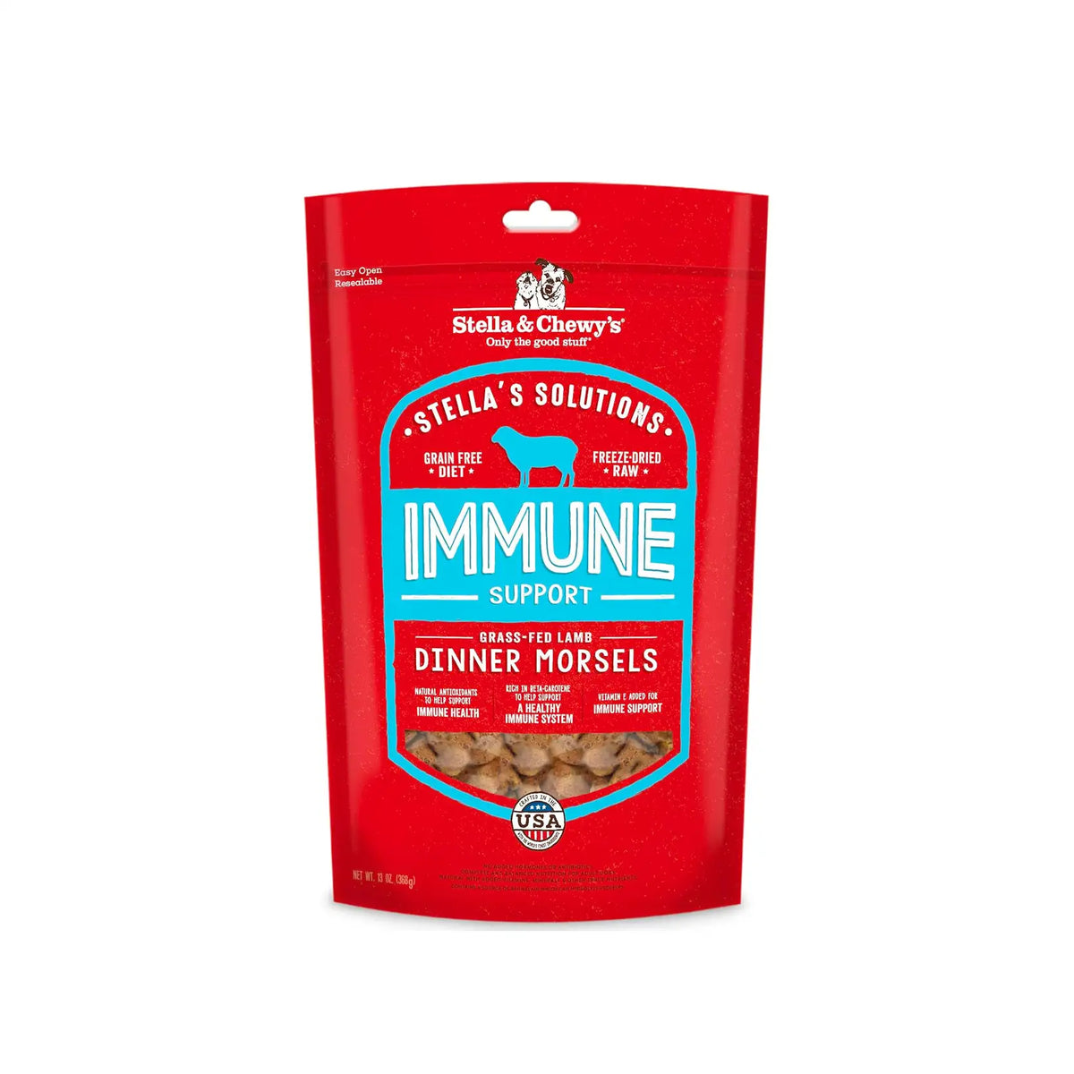 Stella's Solutions Immune Support Grass-Fed Lamb Dinner Morsels for Dogs 13oz