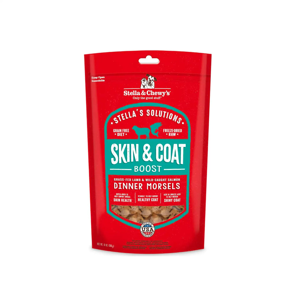 Stella's Solutions Skin & Coat Boost Grass-Fed Lamb & Wild-Caught Salmon Dinner Morsels for Dogs