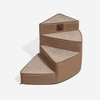 Luxe Water-repellent Faux Leather Removable Spiral Dog Stairs for Bed - StepEase