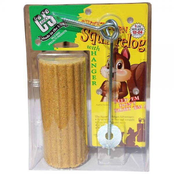 Sweet Corn Squirrel Log with Hanger