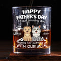 Putting Up With Funny Dad Ver Cat - Personalized Whiskey Glass