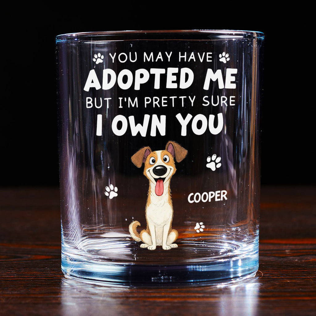 Stylized Funny Pretty Sure - Personalized Whiskey Glass