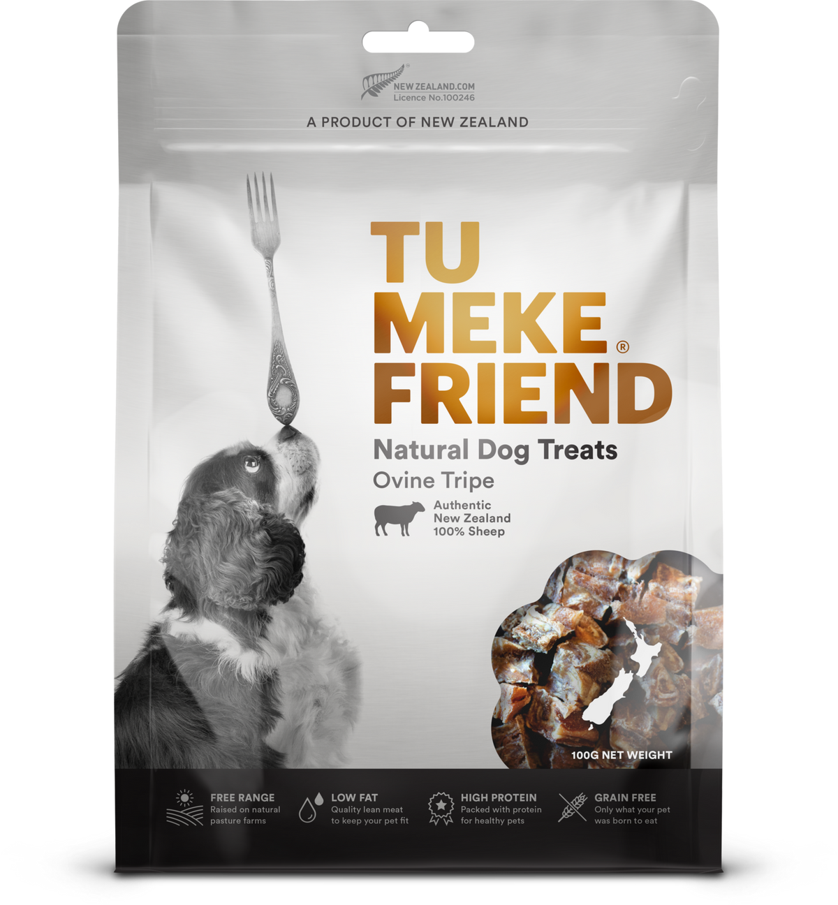 TU MEKE FRIEND Air Dried Natural Dog Treats Ovine Tripe