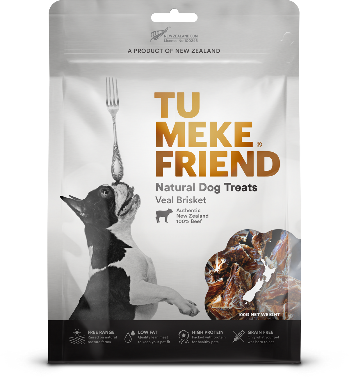 TU MEKE FRIEND Air Dried Natural Dog Treats Veal Brisket
