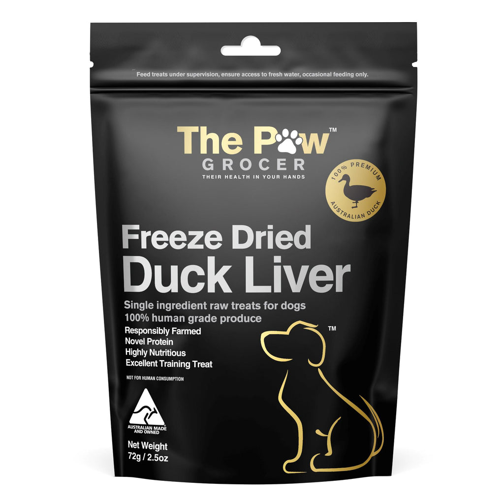 The Paw Grocer Freeze Dried Dog Treats Black Label Duck Liver
