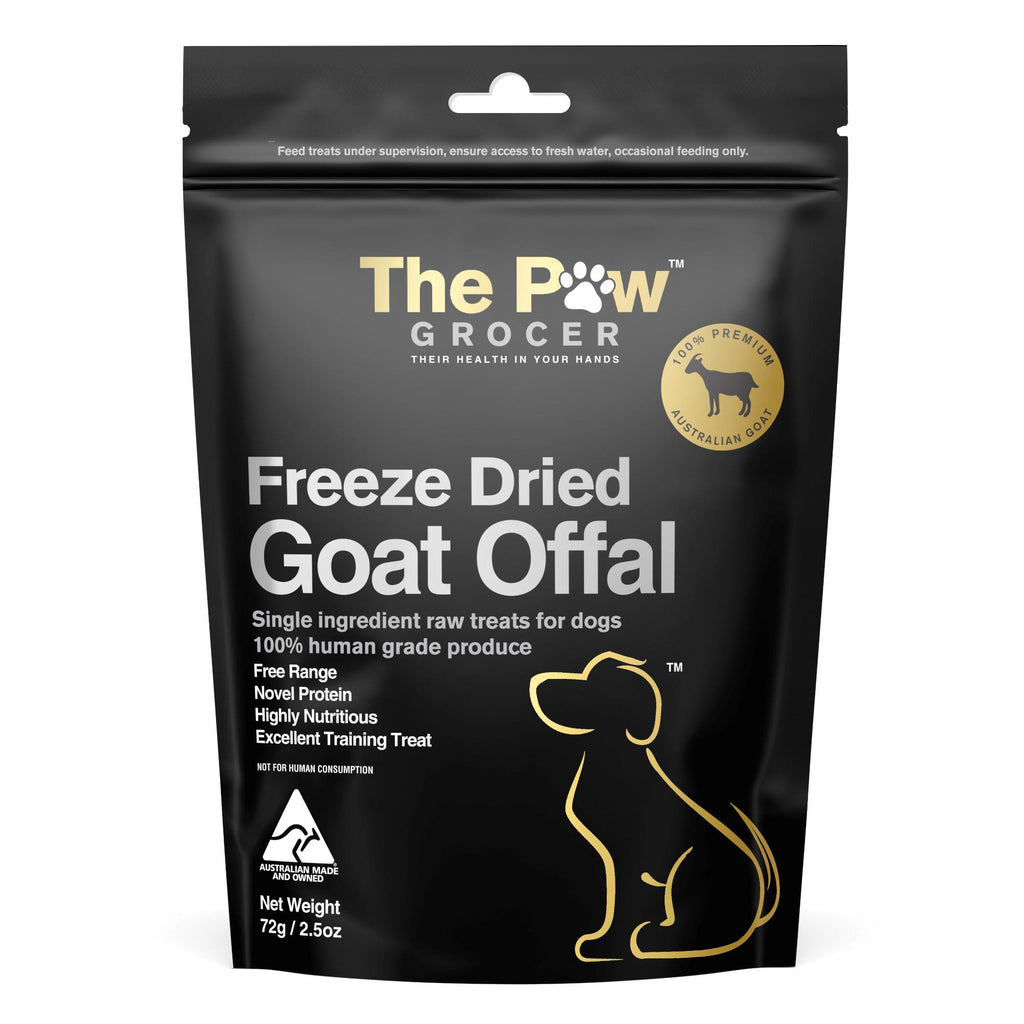 The Paw Grocer Freeze Dried Dog Treats Black Label Goat Offal