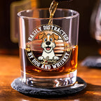Dogs And Whiskey First - Personalized Whiskey Glass