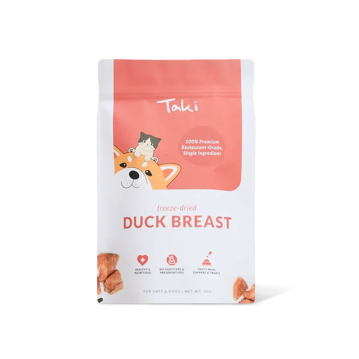 Taki Freeze Dried Treats for Dogs & Cats - Duck Breast 50g