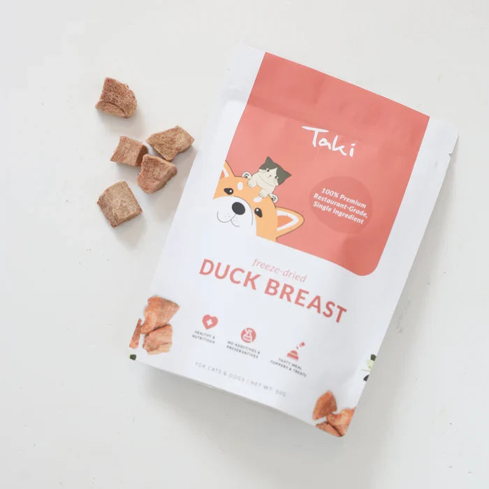 Taki Freeze Dried Treats for Dogs & Cats - Duck Breast 50g