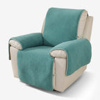 Thick Fuzzy Faux Sherpa Fleece Recliner Chair Cover with Elastic Straps