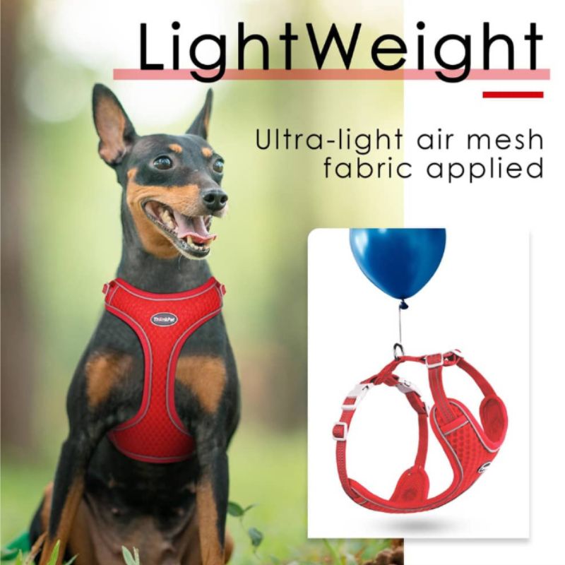 ThinkPet Air Mesh Harness - Red