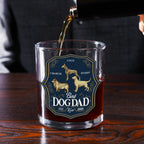 Dog Dad Est - Personalized Engraved Whiskey Glass