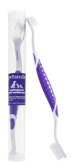 Petsmile Professional Pet Toothbrush - Patented 45° Dual-Ended Brush Head