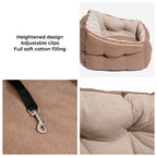 Waterproof ISOFIX Elevated & Thickened Dog Car Seat Bed with LATCH System